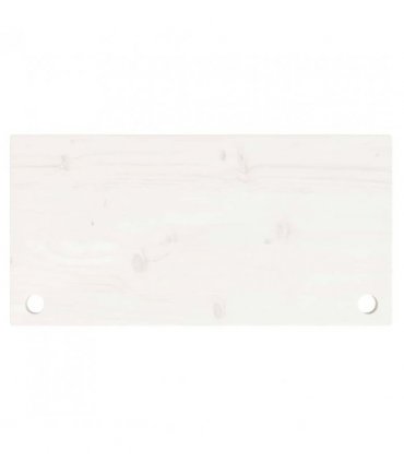vidaXL Desk Top White 80x40x2.5 cm Solid Wood Pine — Size: 80 x 40 x 2.5 cm — V0672038696