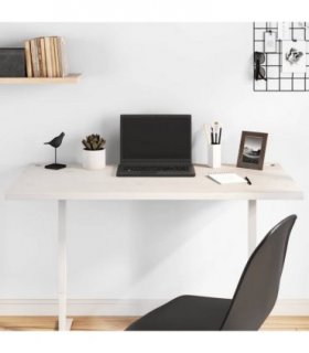 vidaXL Desk Top White 110x55x2.5 cm Solid Wood Pine — Size: 110 x 55 x 2.5 cm — V0672038698