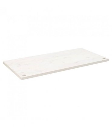 vidaXL Desk Top White 110x60x2.5 cm Solid Wood Pine — Size: 110 x 60 x 2.5 cm