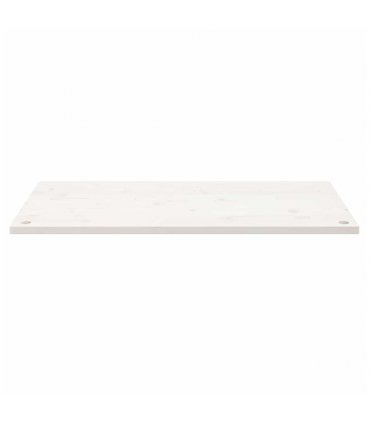 vidaXL Desk Top White 110x60x2.5 cm Solid Wood Pine — Size: 110 x 60 x 2.5 cm