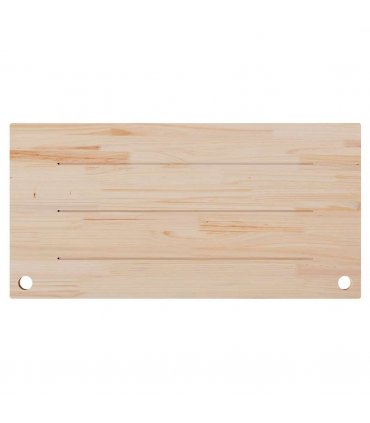vidaXL Desk Top White 110x60x2.5 cm Solid Wood Pine — Size: 110 x 60 x 2.5 cm