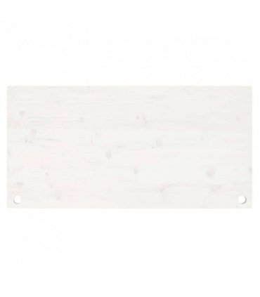 vidaXL Desk Top White 110x60x2.5 cm Solid Wood Pine — Size: 110 x 60 x 2.5 cm
