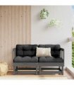 vidaXL Corner Sofa | Grey | Solid pine wood, Oxford fabric | Medium | Modular — Colour: grey pine, Model: 2x corner