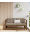vidaXL Corner Sofa | Honey Brown | Solid pine wood | Medium | Modular — Colour: Honey brown pine, Model: 2x corner