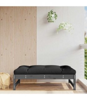 vidaXL Garden Footstool | Grey | Solid pine wood | Large | Modular — Colour: grey pine