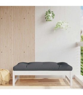 vidaXL Garden Footstool | White, Anthracite — Colour: white pine