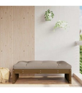 vidaXL Garden Footstool | Honey brown | Solid pine wood | 120 x 84 x 30 cm — Colour: honey brown pine
