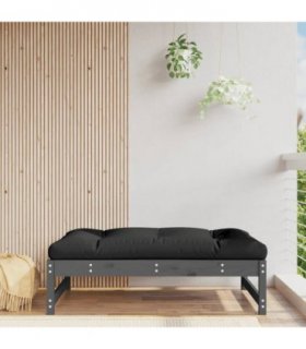 vidaXL Garden Footstool Grey 120x80 cm Solid Wood Pine — Colour: Grey pine
