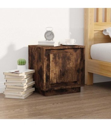 vidaXL Bedside Cabinets 2 pcs Smoked Oak 44x35x45 cm Engineered Wood