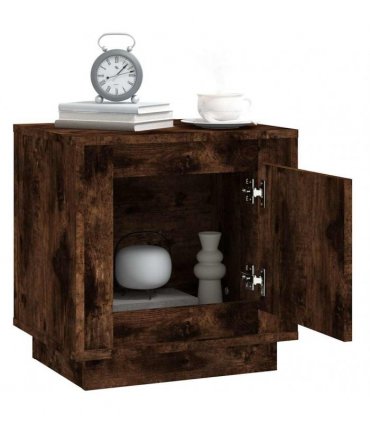 vidaXL Bedside Cabinets 2 pcs Smoked Oak 44x35x45 cm Engineered Wood