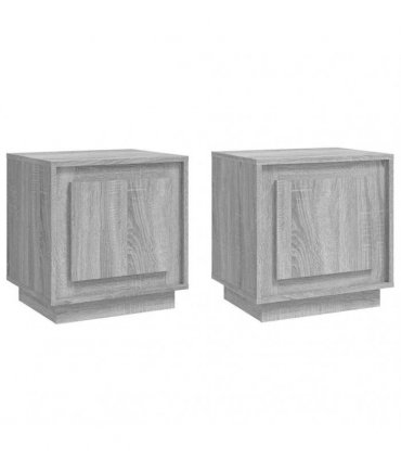 vidaXL Bedside Cabinets 2 pcs Grey Sonoma 44x35x45 cm Engineered Wood