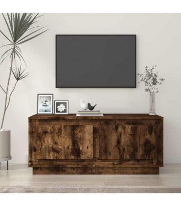 vidaXL Coffee Table Smoked Oak 102x50x44 cm Engineered Wood