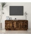 vidaXL Coffee Table Smoked Oak 102x50x44 cm Engineered Wood
