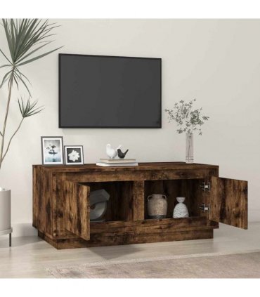 vidaXL Coffee Table Smoked Oak 102x50x44 cm Engineered Wood