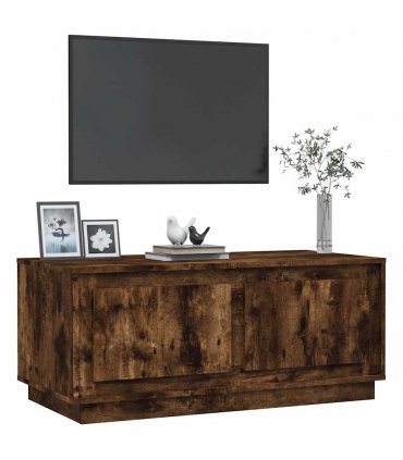 vidaXL Coffee Table Smoked Oak 102x50x44 cm Engineered Wood