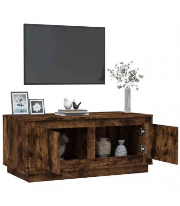vidaXL Coffee Table Smoked Oak 102x50x44 cm Engineered Wood