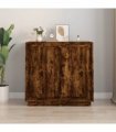 vidaXL Sideboard Smoked Oak 80x34x75 cm Engineered Wood