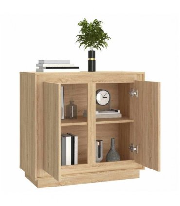 vidaXL Sideboard Sonoma Oak 80x34x75 cm Engineered Wood