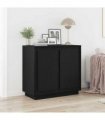 vidaXL Sideboard Black Oak 80 x 40 x 75 cm Engineered Wood — V0672038923