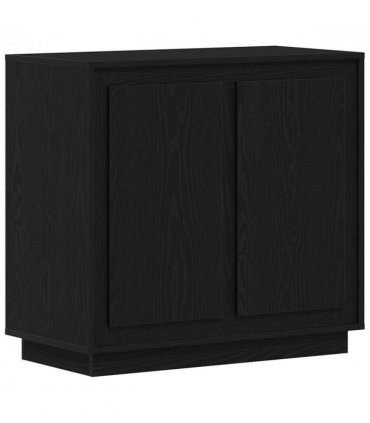 vidaXL Sideboard Black Oak 80 x 40 x 75 cm Engineered Wood — V0672038923