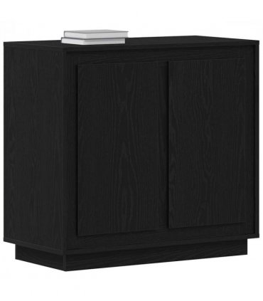 vidaXL Sideboard Black Oak 80 x 40 x 75 cm Engineered Wood — V0672038923