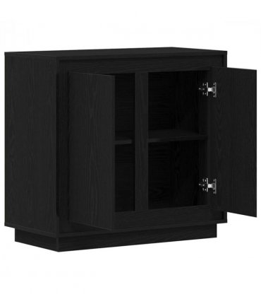vidaXL Sideboard Black Oak 80 x 40 x 75 cm Engineered Wood — V0672038923