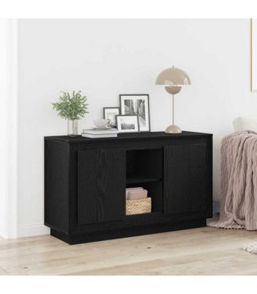 vidaXL Sideboard Black Oak 102 x 35 x 60 cm Engineered Wood
