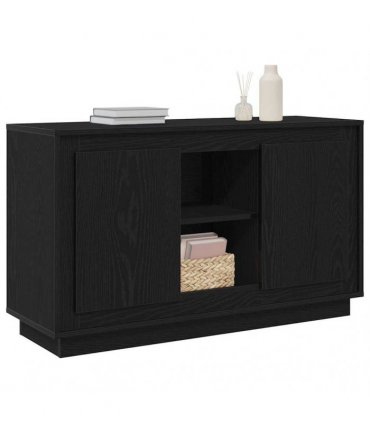 vidaXL Sideboard Black Oak 102 x 35 x 60 cm Engineered Wood