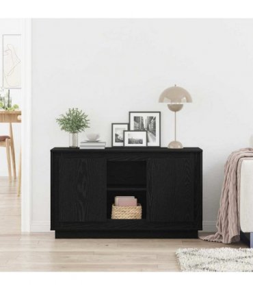 vidaXL Sideboard Black Oak 102 x 35 x 60 cm Engineered Wood