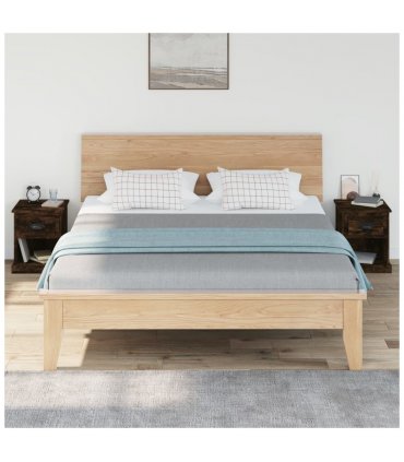 vidaXL Bedside Cabinets 2 pcs Smoked Oak 39x39x47.5 cm Engineered Wood