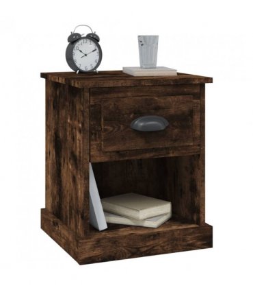 vidaXL Bedside Cabinets 2 pcs Smoked Oak 39x39x47.5 cm Engineered Wood