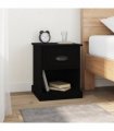 vidaXL Bedside Cabinets 2 pcs Black 39x39x47.5 cm Engineered Wood