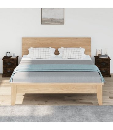 vidaXL Bedside Cabinets 2 pcs Smoked Oak 39x39x47.5 cm Engineered Wood — V0672038966
