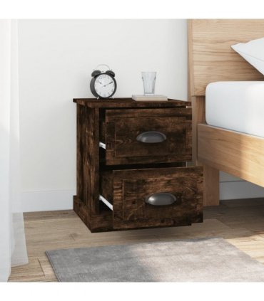 vidaXL Bedside Cabinets 2 pcs Smoked Oak 39x39x47.5 cm Engineered Wood — V0672038966