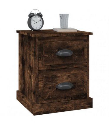 vidaXL Bedside Cabinets 2 pcs Smoked Oak 39x39x47.5 cm Engineered Wood — V0672038966