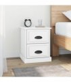 vidaXL Bedside Cabinet White 39x39x47.5 cm Engineered Wood