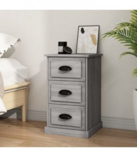 vidaXL Bedside Cabinet Grey Sonoma 39x39x67 cm Engineered Wood
