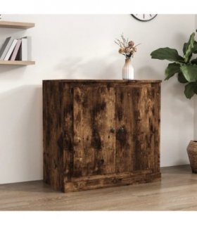 vidaXL Sideboard Smoked Oak 70x35.5x67.5 cm Engineered Wood