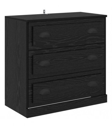 vidaXL Sideboard Black Oak 70 x 35.5 x 67.5 cm Engineered Wood — V0672039019