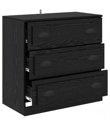 vidaXL Sideboard Black Oak 70 x 35.5 x 67.5 cm Engineered Wood — V0672039019