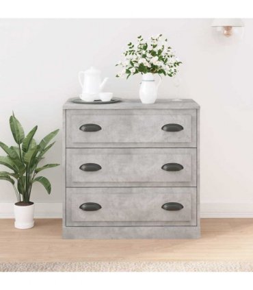 vidaXL Sideboard | Concrete Grey | Engineered wood | 70 cm x 35.5 cm x 67.5 cm