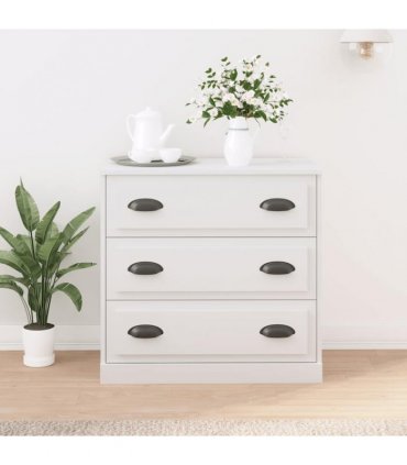 vidaXL Sideboard | White | Engineered wood, metal | Small | Sideboard