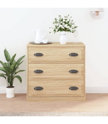 vidaXL Sideboard Sonoma Oak 70x35.5x67.5 cm Engineered Wood — V0672039024