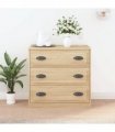 vidaXL Sideboard Sonoma Oak 70x35.5x67.5 cm Engineered Wood — V0672039024