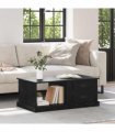vidaXL Coffee Table Black Oak 90 x 50 x 35 cm Engineered Wood — V0672039034