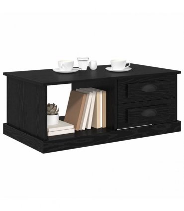 vidaXL Coffee Table Black Oak 90 x 50 x 35 cm Engineered Wood — V0672039034