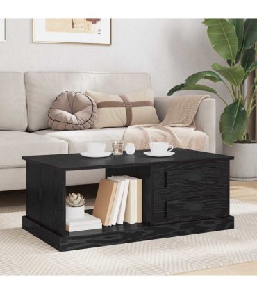 vidaXL Coffee Table Black Oak 90 x 50 x 35 cm Engineered Wood — V0672039034