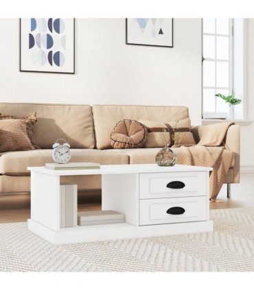 vidaXL Coffee Table White 90x50x35 cm Engineered Wood