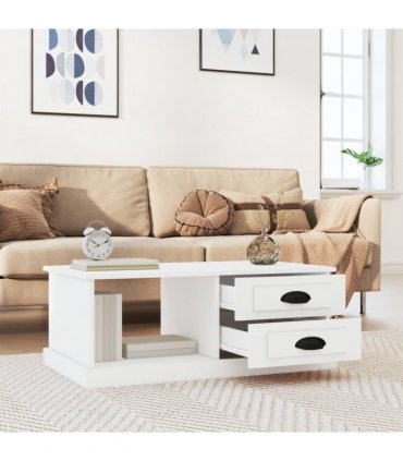 vidaXL Coffee Table White 90x50x35 cm Engineered Wood