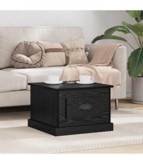vidaXL Coffee Table Black Oak 50 x 50 x 35 cm Engineered Wood — V0672039046